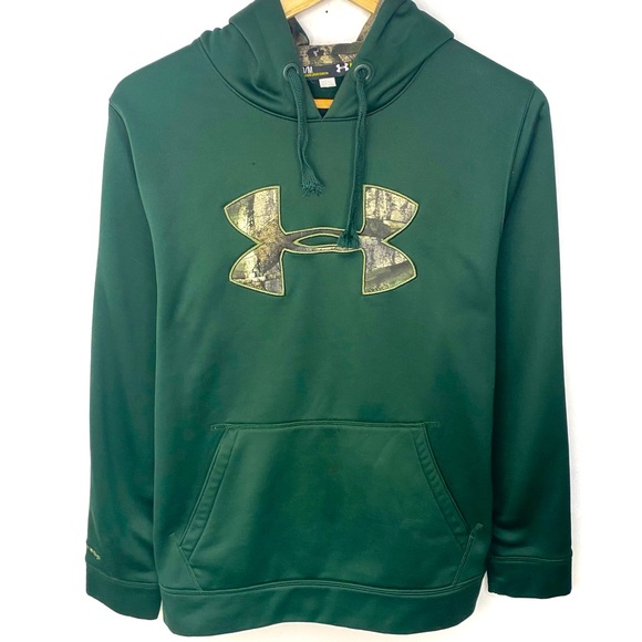 Under Armour UA Men’s Forest Green Storm 1 Pullover Hoodie Sweatshirt Medium - Picture 1 of 7